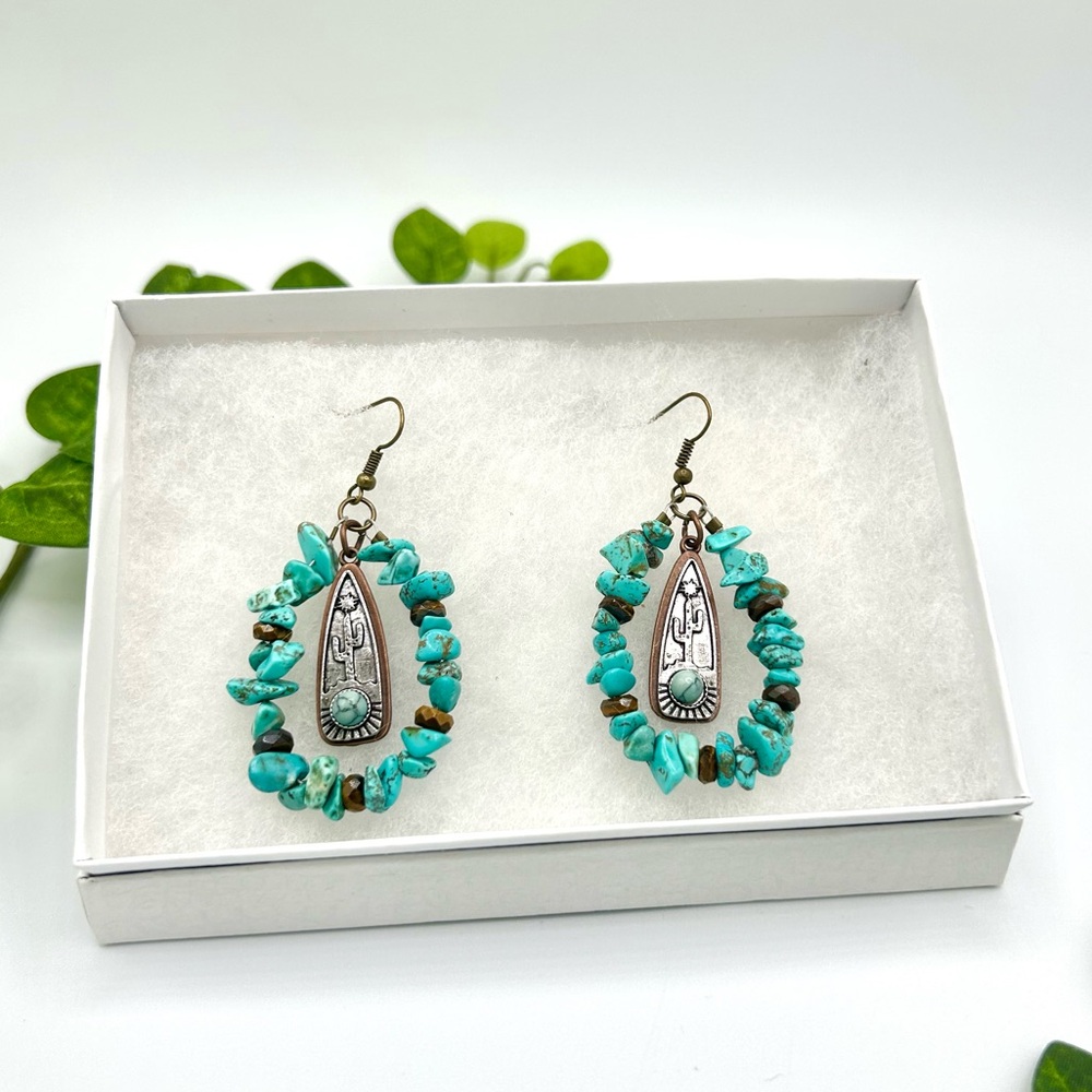Western Turquoise Loops - Picture 3 of 3